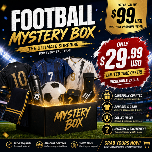 🔥Ultimate Football Mystery Box – Custom Name Jersey, Fan Gifts & Surprise Extras