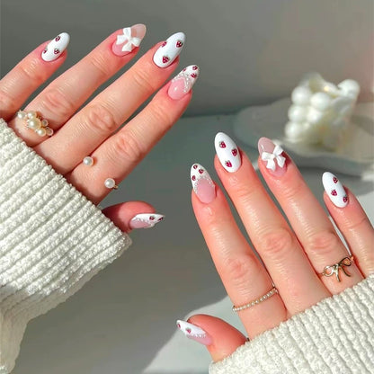 Pink & White French(24pcs)